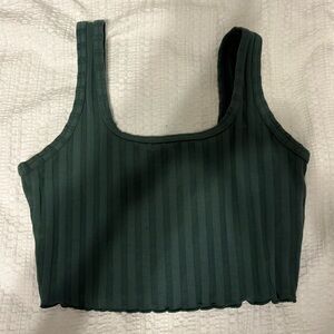 Offline by aerie cropped green tank top